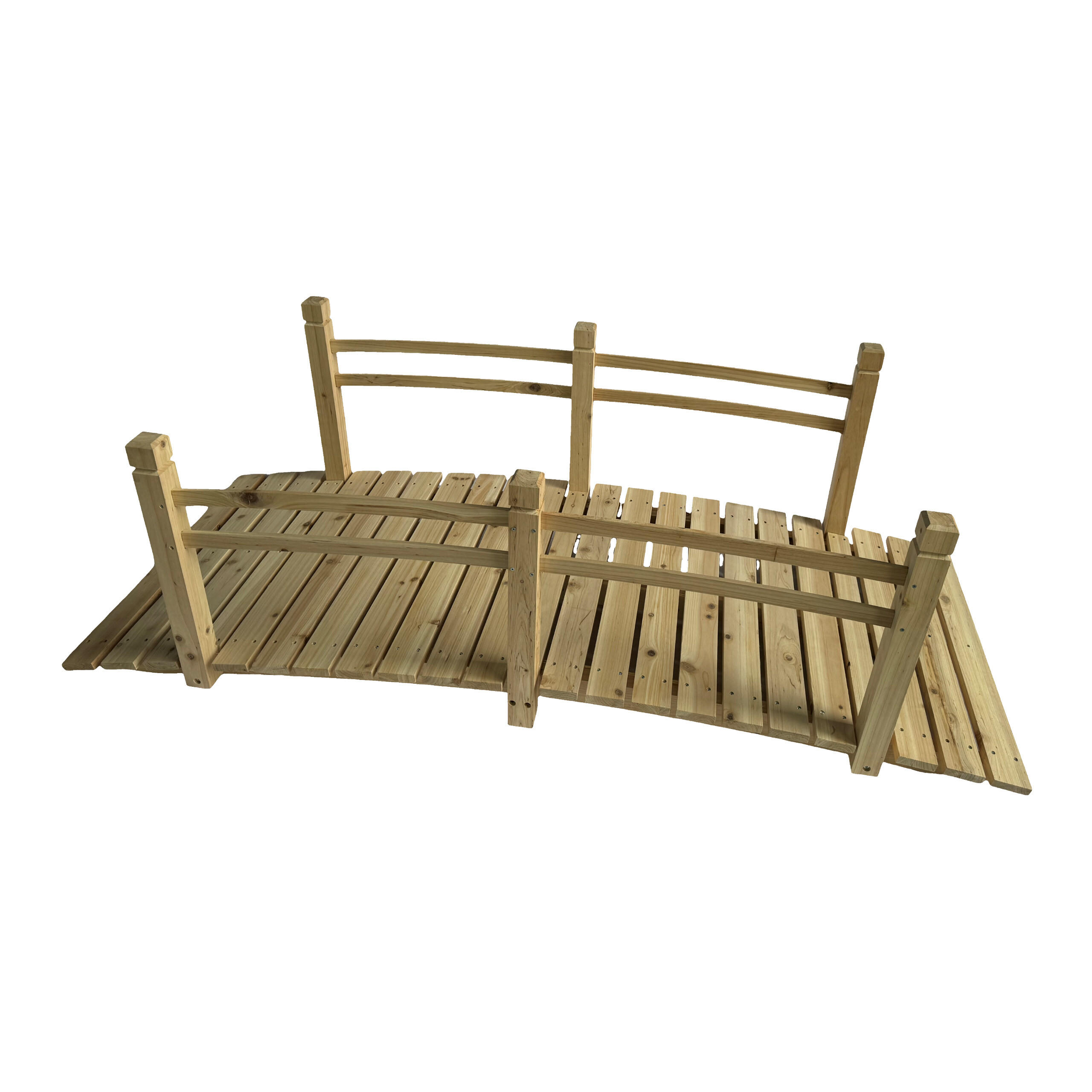 ZÁHRADNÝMOST - svetlohnedá, drevo (72/185/58cm) - Relaxdays