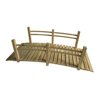 ZÁHRADNÝMOST - svetlohnedá, drevo (72/185/58cm) - Relaxdays