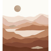FOTOTAPETE Wüstenlandschaft 250 x 279 cm - Terracotta, Papier (250/279cm) - ESTAhome