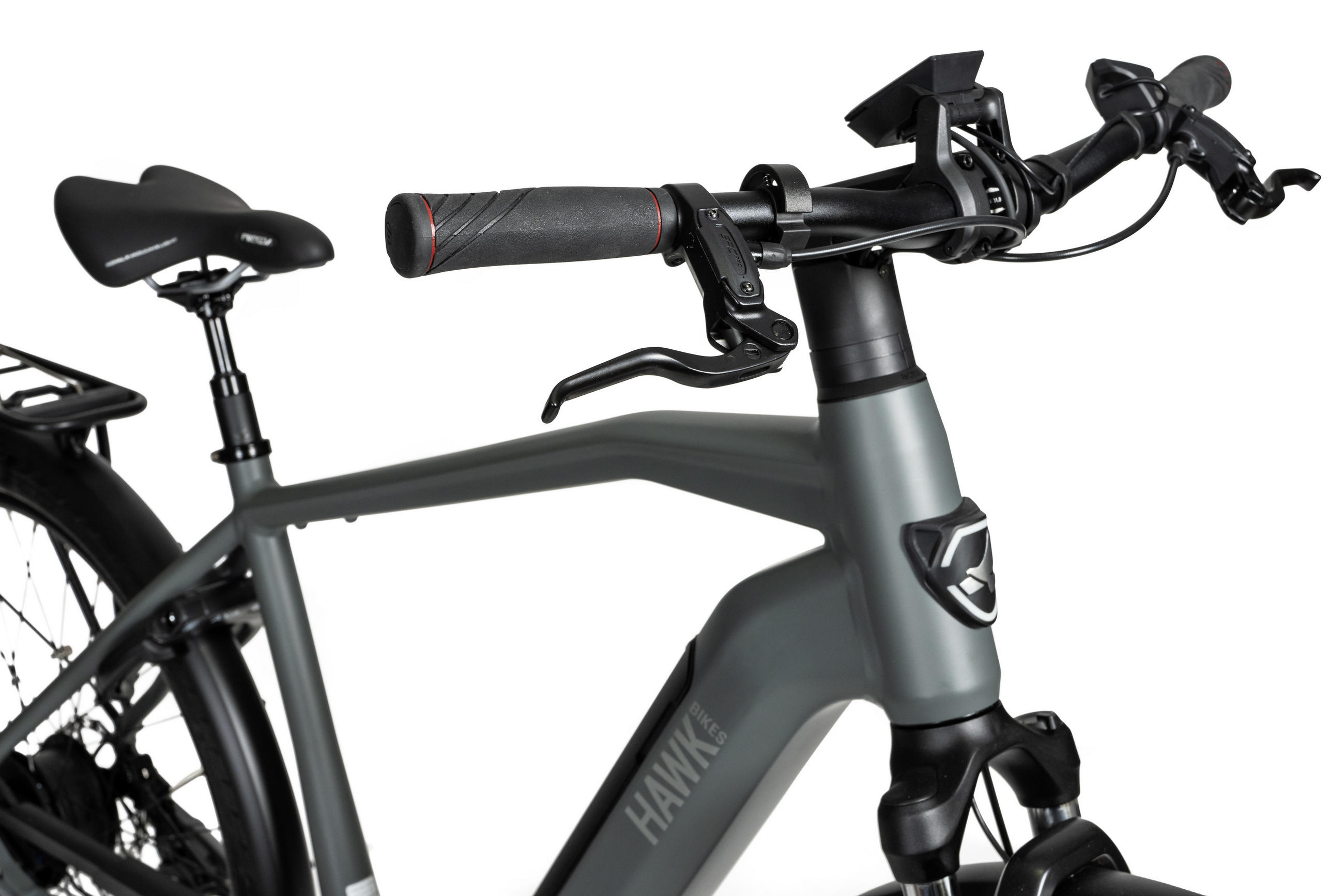 E-TREKKING 625 Automatics E-Bike Gent 28 Zoll Gr: 53cm & 57cm - Grau, Metall (57cm) - Hawk Bikes