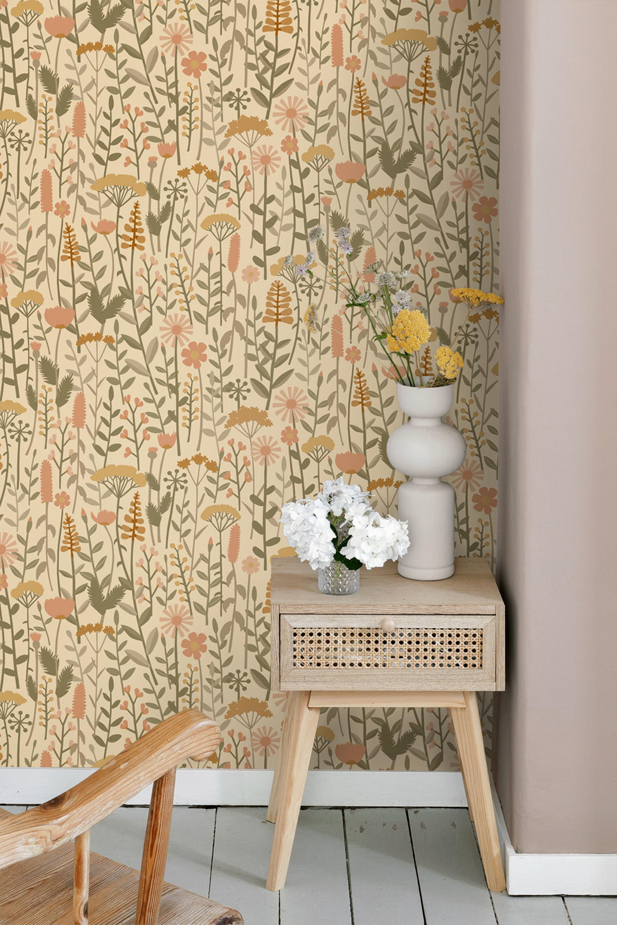 TAPETE Feldblumen 50 x 900 cm - Gelb, Papier (50/0.1cm) - ESTAhome