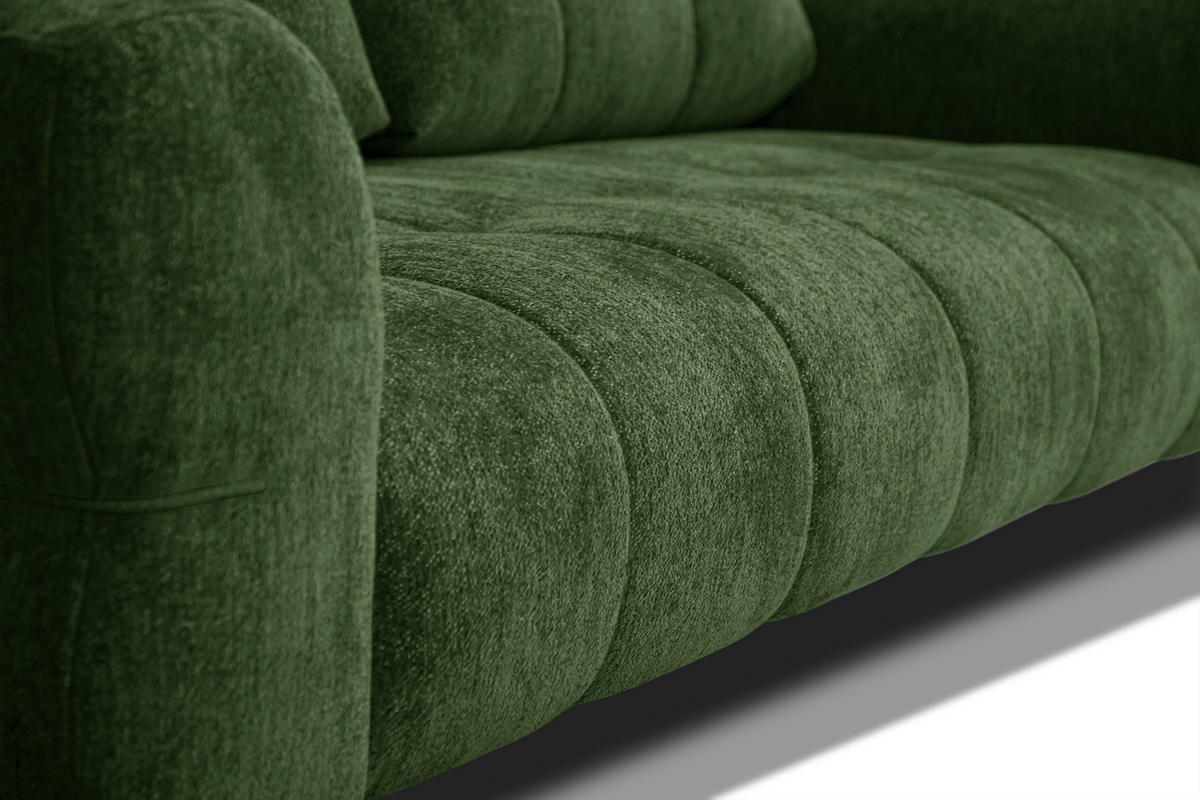 SOFA SALVINI 3-Sitzer, dunkelgrün - Dunkelgrün, Holz/Textil (237/88/99cm) - Courtois Laville