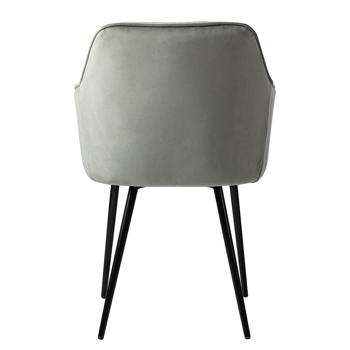 ARMLEHNENSTUHL - Schwarz/Grau, Textil/Metall (60/84/56cm) - home24