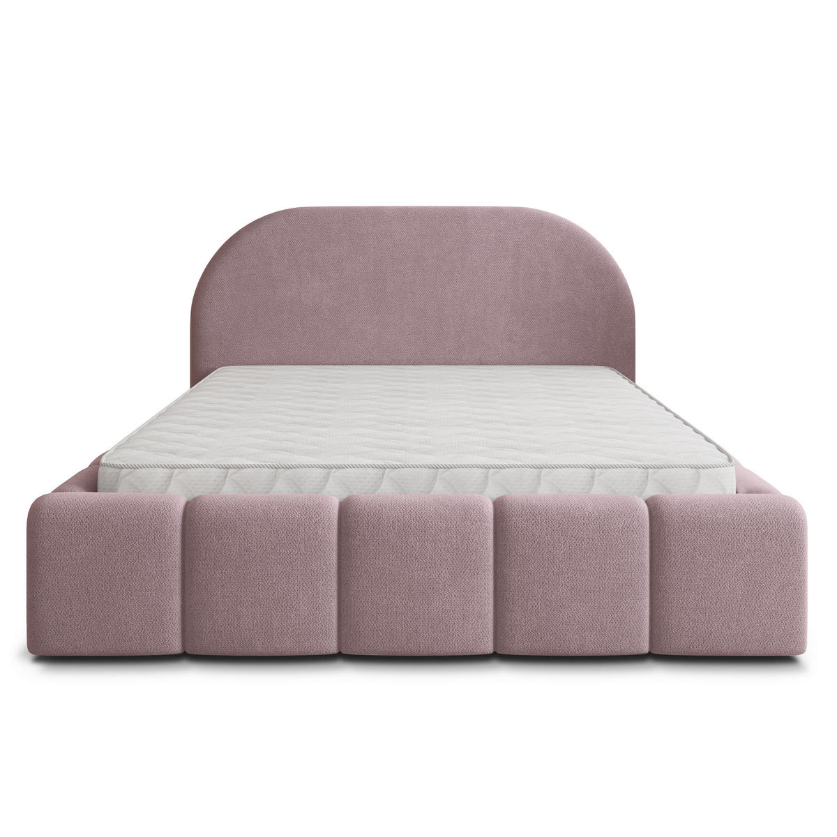 POLSTERBETT FLUSSO 160x200 cm mit Bettkästen - Rosa - Rosa, Holz (160/200cm) - MASSENO