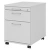 ROLLCONTAINER - mit Hängeregistratur 58/42,8/59 cm in Grau Bügelgriff (Metall) - Grau, Holzwerkstoff (42.8/59/58cm) - bümö