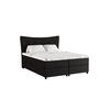 BOXBETT Nevada 160 x 200 cm Doppelbett mit hochwertiger Bonell-Matratze und Topper - schwarz - Schwarz, Holz (160/200cm) - Homesy