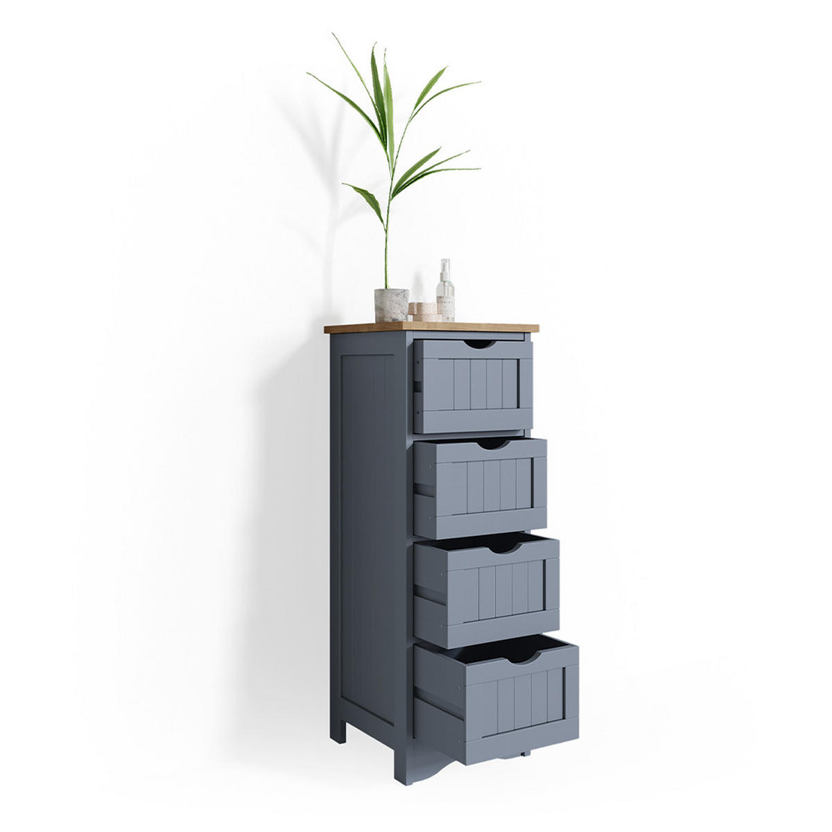 SKŘÍŇKA DO KOUPELNY Bianco Šedá - šedá, kompozitní dřevo (30/81/30cm) - Vicco