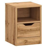 NACHTTISCH T02 Wotan Eiche 31 / 31 / 43cm - Braun, Holz/Holzwerkstoff (31/43/31cm) - Feldmann-Wohnen
