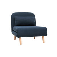 SCHLAFSESSEL Skandinavisch Stoff Dunkelblau AMIKO - Dunkelblau, Textil (82.5/78/74.5cm) - Miliboo