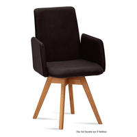 ARMLEHNSTUHL drehbar (8er-Set) Donny 52x92x60 Eiche geölt/Espresso - Eichefarben/Dunkelbraun, Kunststoff (60/92/52cm) - 58aufmkessel