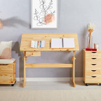 KINDERSCHREIBTISCH FLEXI - Naturfarben, Holz (109/75/55cm) - IDIMEX