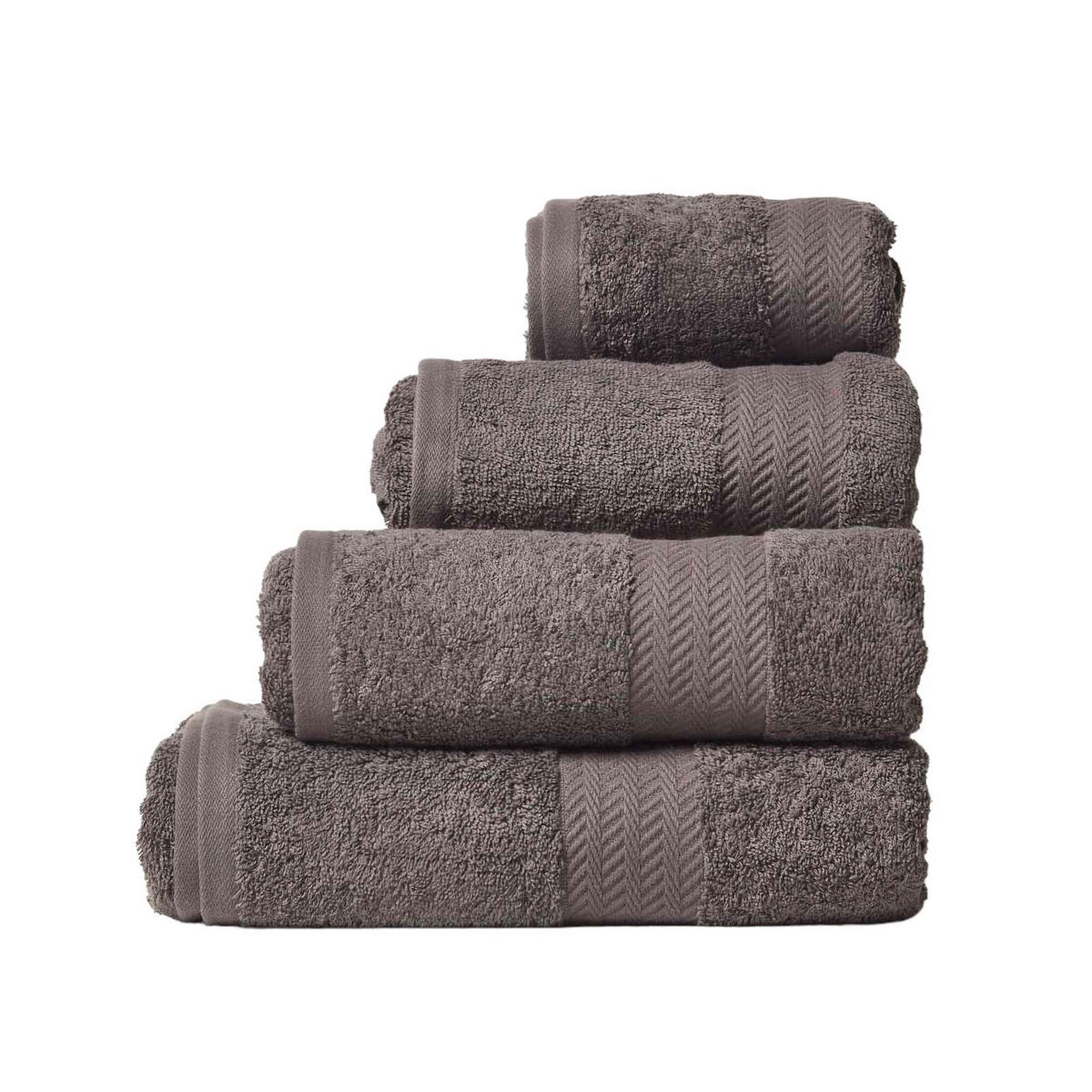 FROTTIERSET Comfort 4-teilig schiefer - Grau, Textil (70/130cm) - Homescapes