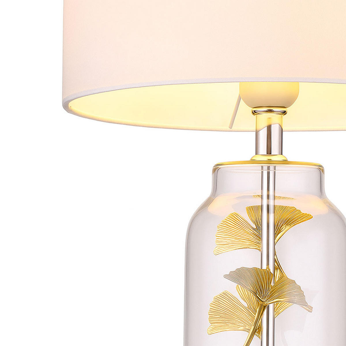 LED TISCHLEUCHTE Metall Weiß - Weiß, Glas (25/25/38cm) - Globo Lighting