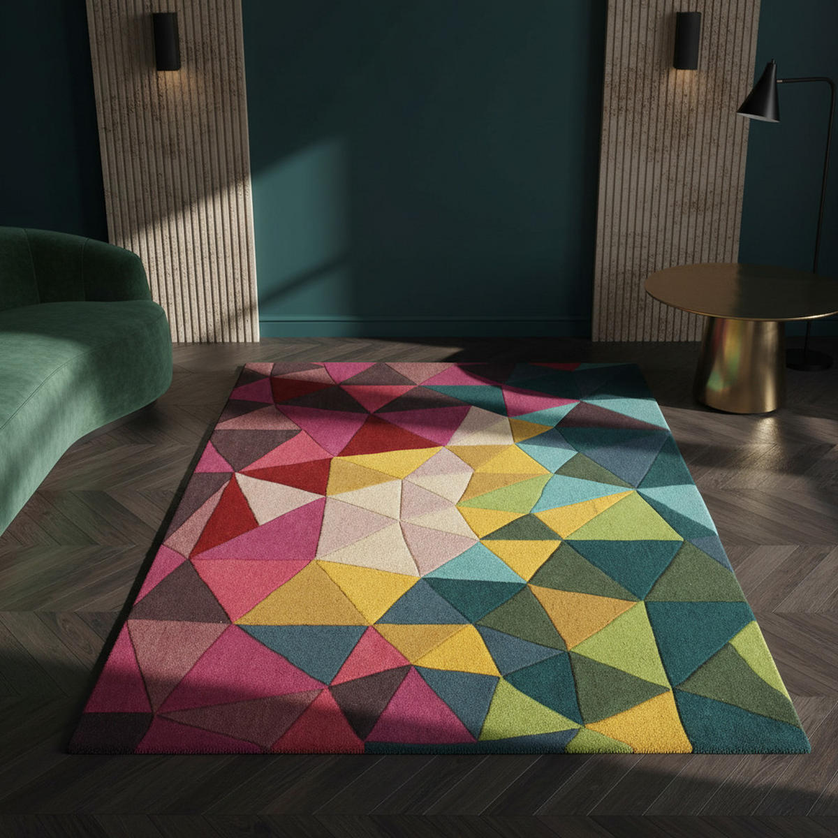 WOLLTEPPICH Bunt geometrisch handgetuftet DERWENT BROOKE, Multi 200x290 cm - Multicolor, Textil (200/290cm) - KADIMA DESIGN
