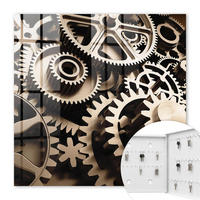 SCHLÜSSELBOX Weiß 30x30 cm – Türöffnung nach rechts - Mechanische Symbiose - Grau, Metall (30/30/5cm) - TULUP