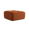 POUF Samt Stoff Orange - Terra cotta/Schwarz, Kunststoff/Textil (80/43/93cm) - Makamii
