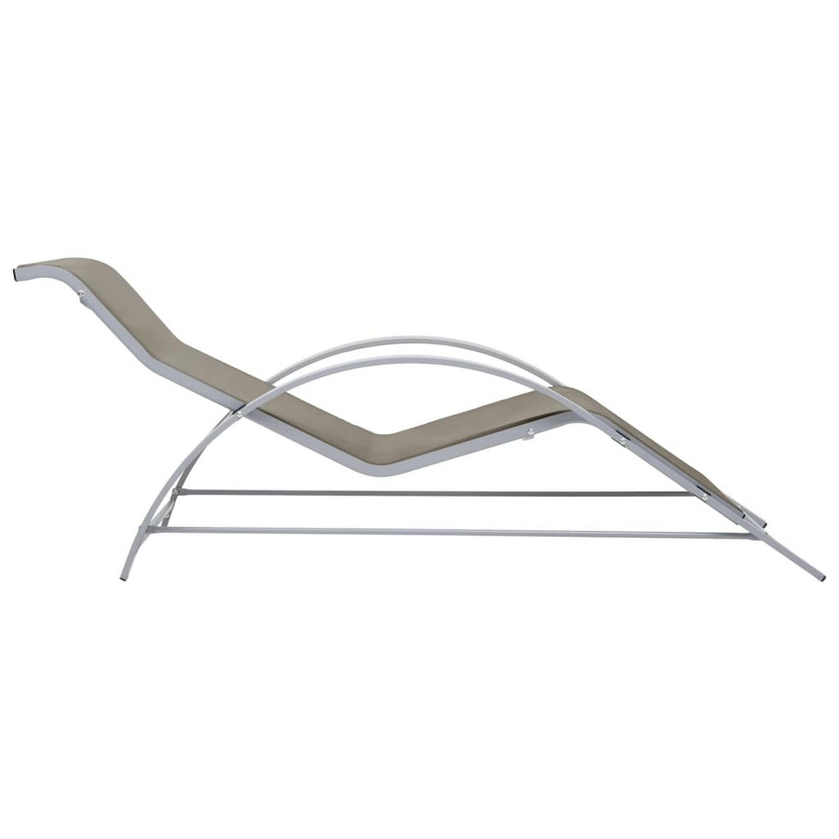 SONNENLIEGE Textilene und Aluminium Taupe - Taupe, Textil (60/66/167cm) - furnicato