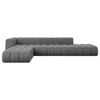 ECKSOFA modulares Sofa Zuvon-L2 - 387x177x70 cm Dunkelgrau - Dunkelgrau, Holzwerkstoff/Textil (387/177cm) - ALTDECOR
