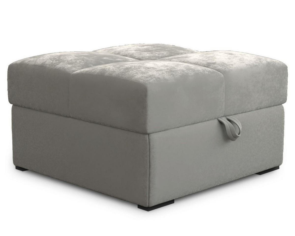 POUF MIZA Beige 65x65 cm - Beige, Textil (65/38/65cm) - MASSENO