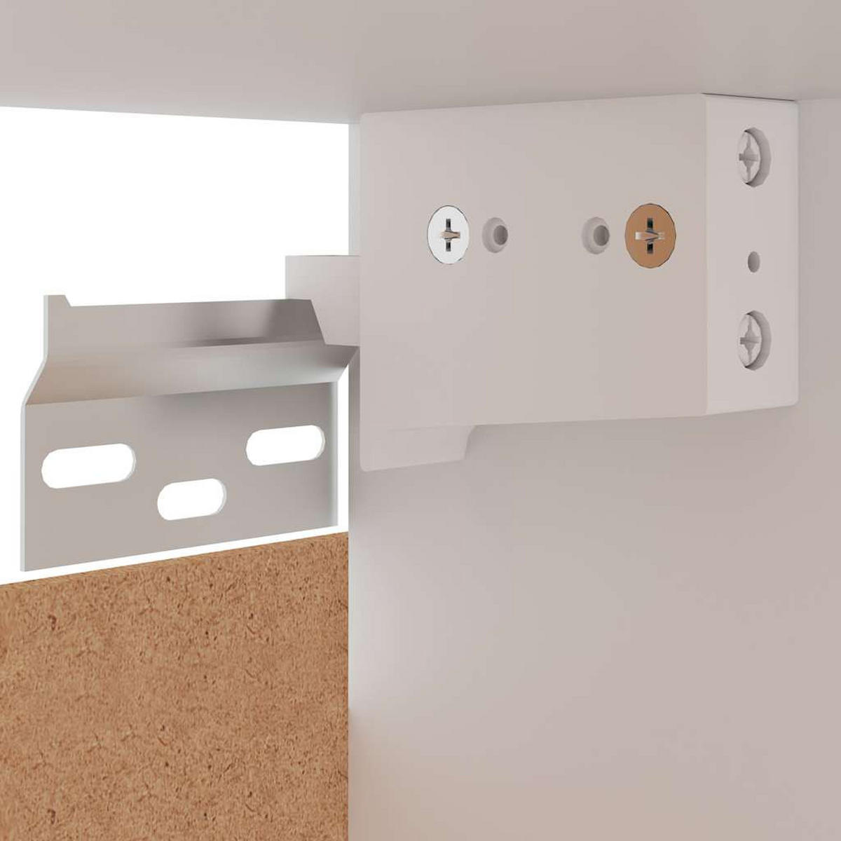 ECKHÄNGESCHRANK Weiss 57/57/60 Cm Holzwerkstoff - Weiß, Holzwerkstoff (57/60/57cm) - vidaXL