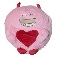 KUSCHELKISSEN Monster 45 cm Plüsch Kissen Rosa - Rosa, Textil (40/45cm) - TiborTex