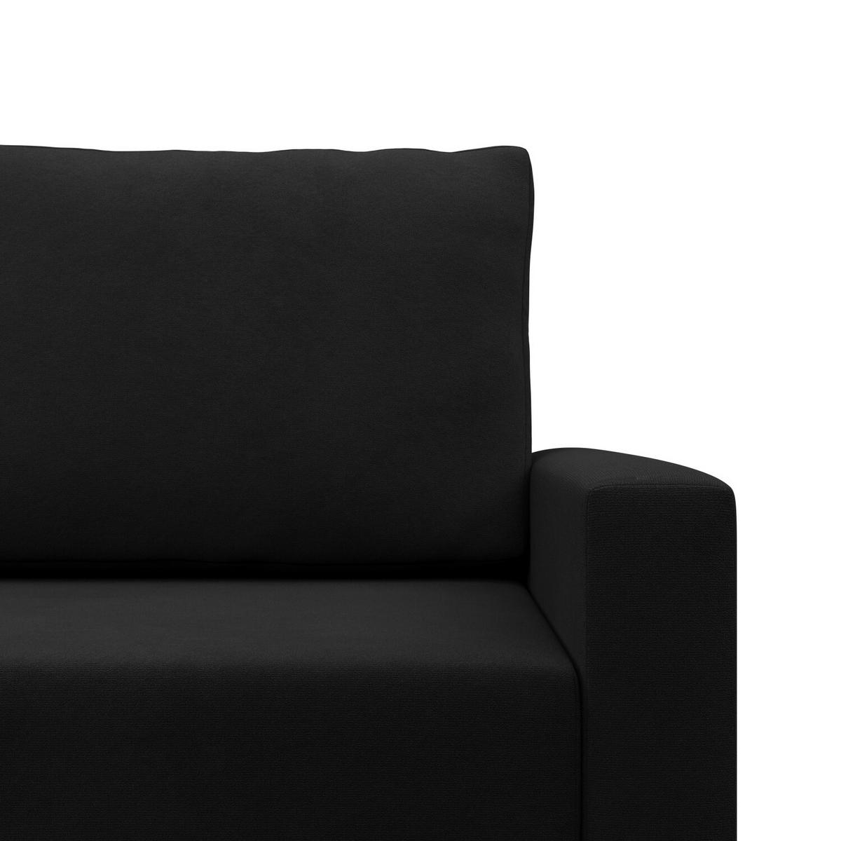 SOFA Blank schwarz 212/88/92 - Schwarz, Textil (212/88/92cm) - SIMKAM Furniture