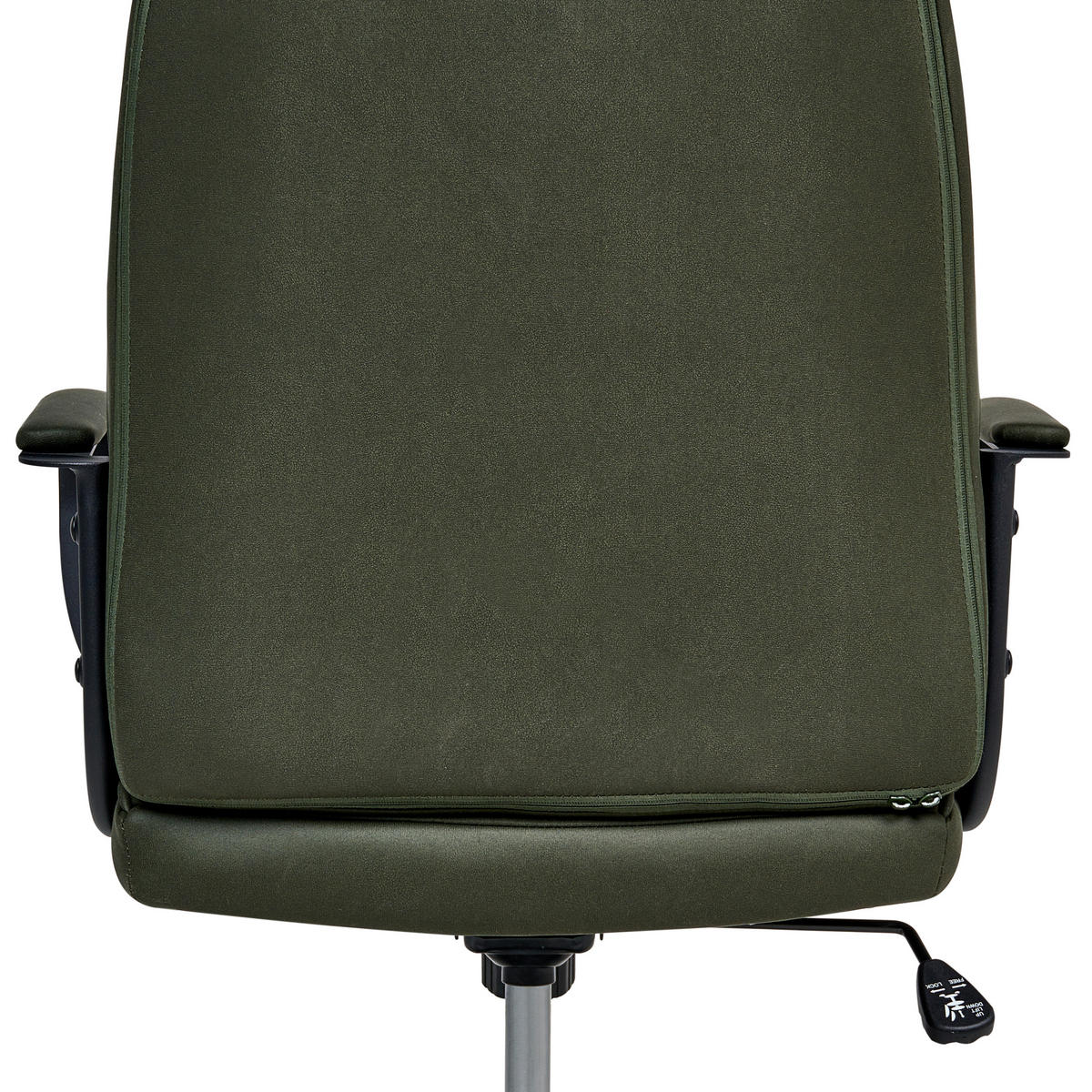 BÜROSTUHL Dunkelgrün Rebel - Dunkelgrün/Schwarz, Textil (67/120/67cm) - Beliani