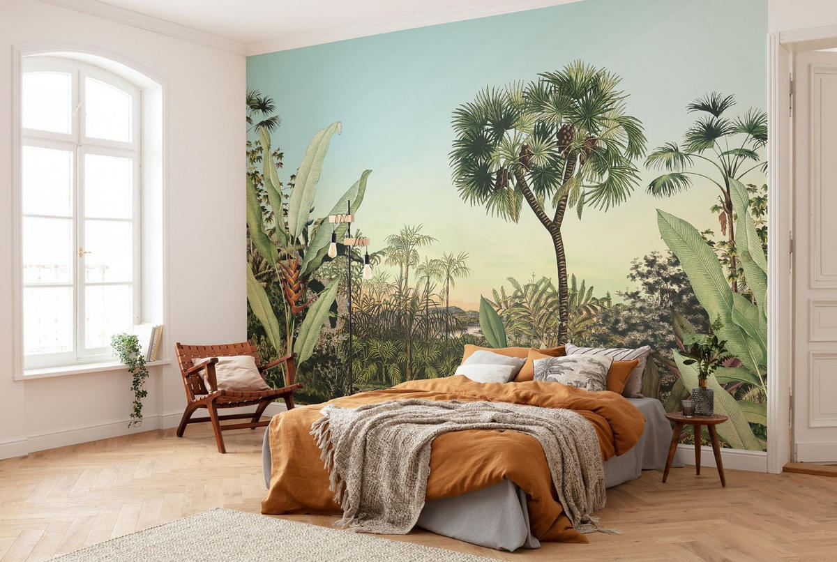 FOTOTAPETE Dschungel 350 x 250 cm - Grün, Papier (350/250cm) - Sanders & Sanders