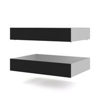 BETTSCHUBLADEN, Nada, Schwarz, Spanplatte foliert, 94 x 67 x 18 cm - Schwarz, Holzwerkstoff - ebuy24