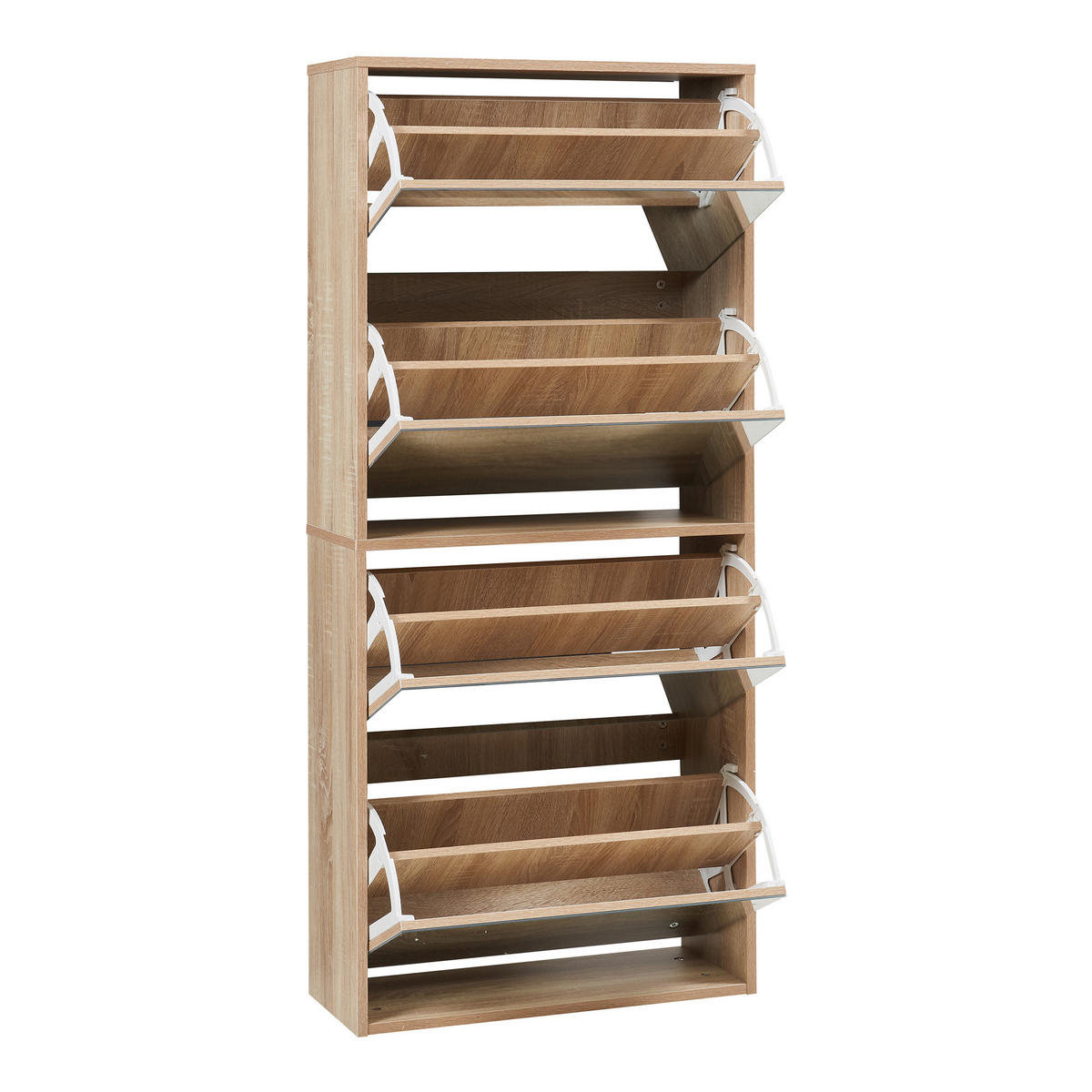 SCHUHKIPPER Lund - Sonoma Eiche, Holzwerkstoff (24/134/60cm) - [en.casa]