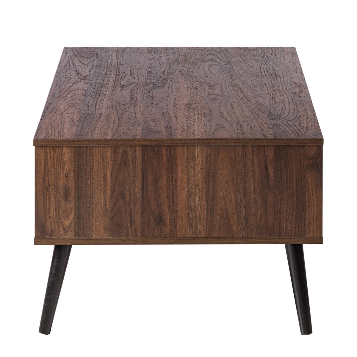 COUCHTISCH - Walnuss Dekor - Walnussfarben/Schwarz, Holz/Holzwerkstoff (60/99/43cm) - home24