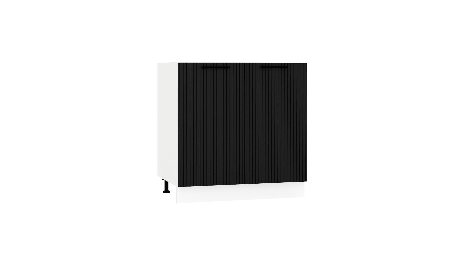 UNTERSCHRANK D80 - KENDRO - Elegante Stauraum Idee - Schwarz/Weiß, Holz/Metall (80/82/52.4cm) - ROYAL24_MARKT