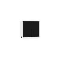 UNTERSCHRANK D80 - KENDRO - Elegante Stauraum Idee - Schwarz/Weiß, Holz/Metall (80/82/52.4cm) - ROYAL24_MARKT