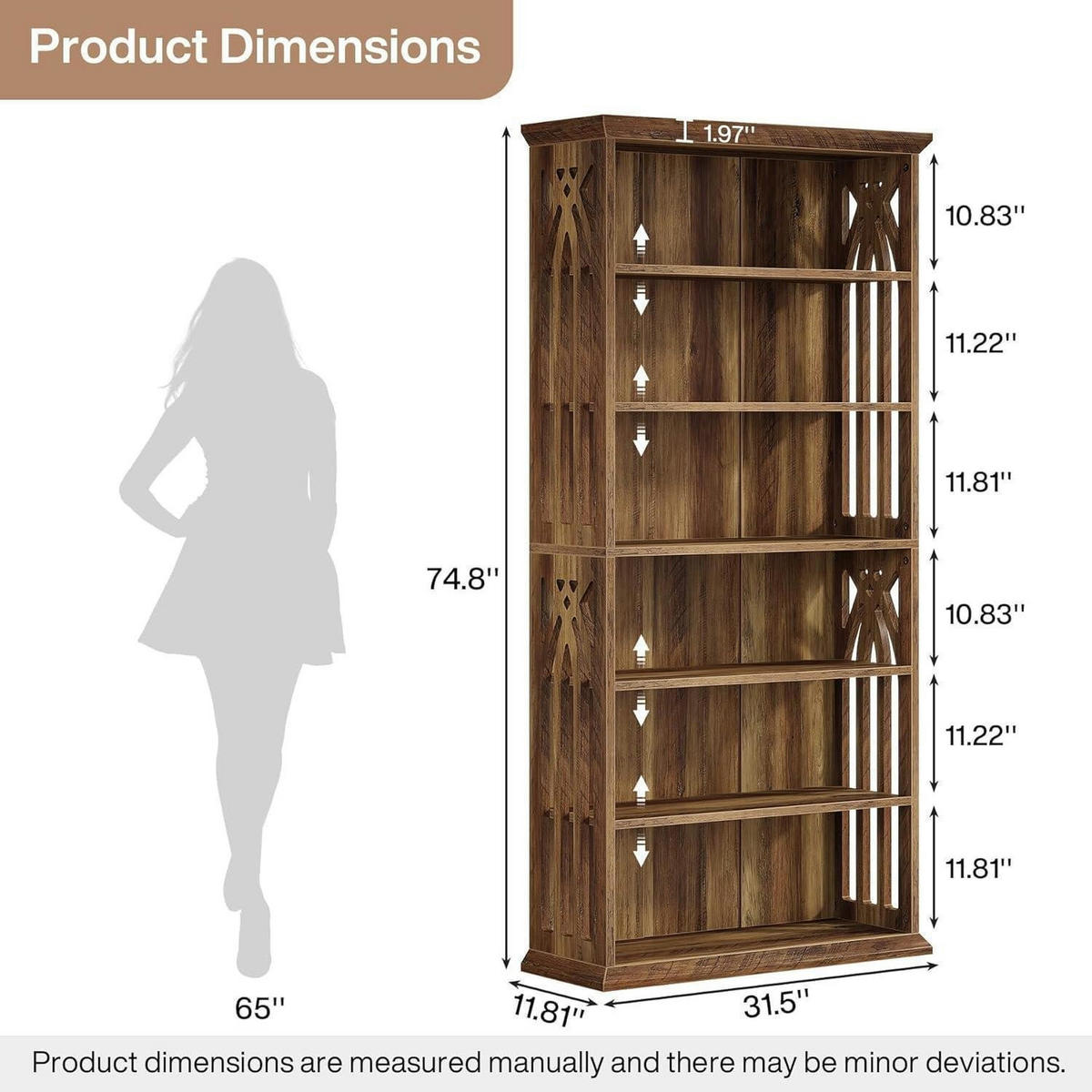BÜCHERREGAL 190 cm Braun - Braun, Holzwerkstoff (70/180/30cm)
