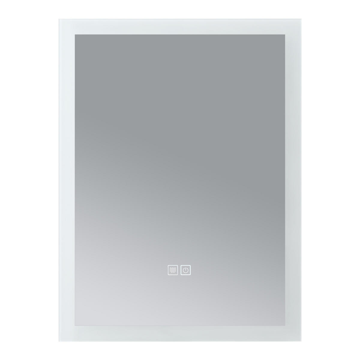 BADEZIMMERSPIEGEL Scafa - Weiß, Glas/Metall (45/60/3cm) - pro.tec