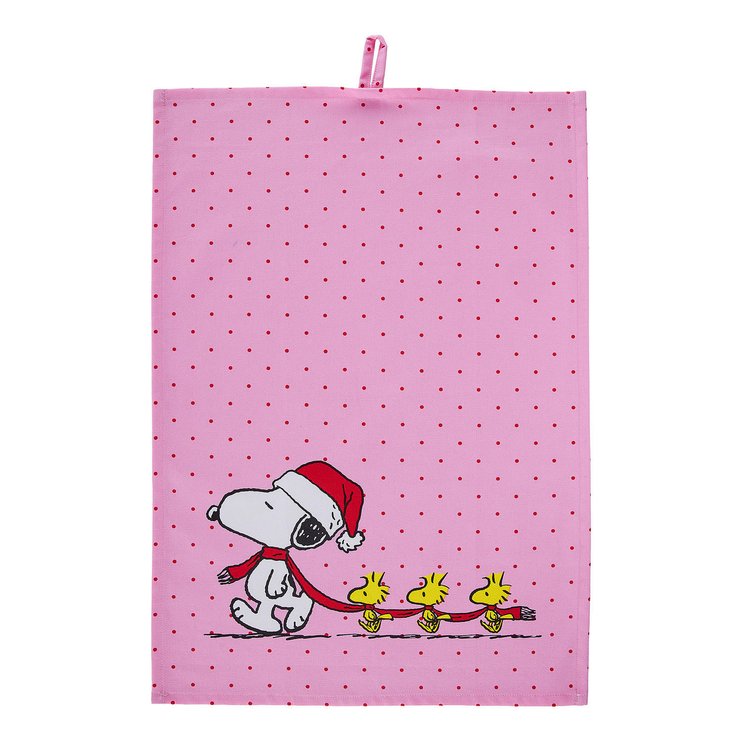 GESCHIRRTUCH Peanuts Punkte - Pink, Textil (38/54cm) - Butlers