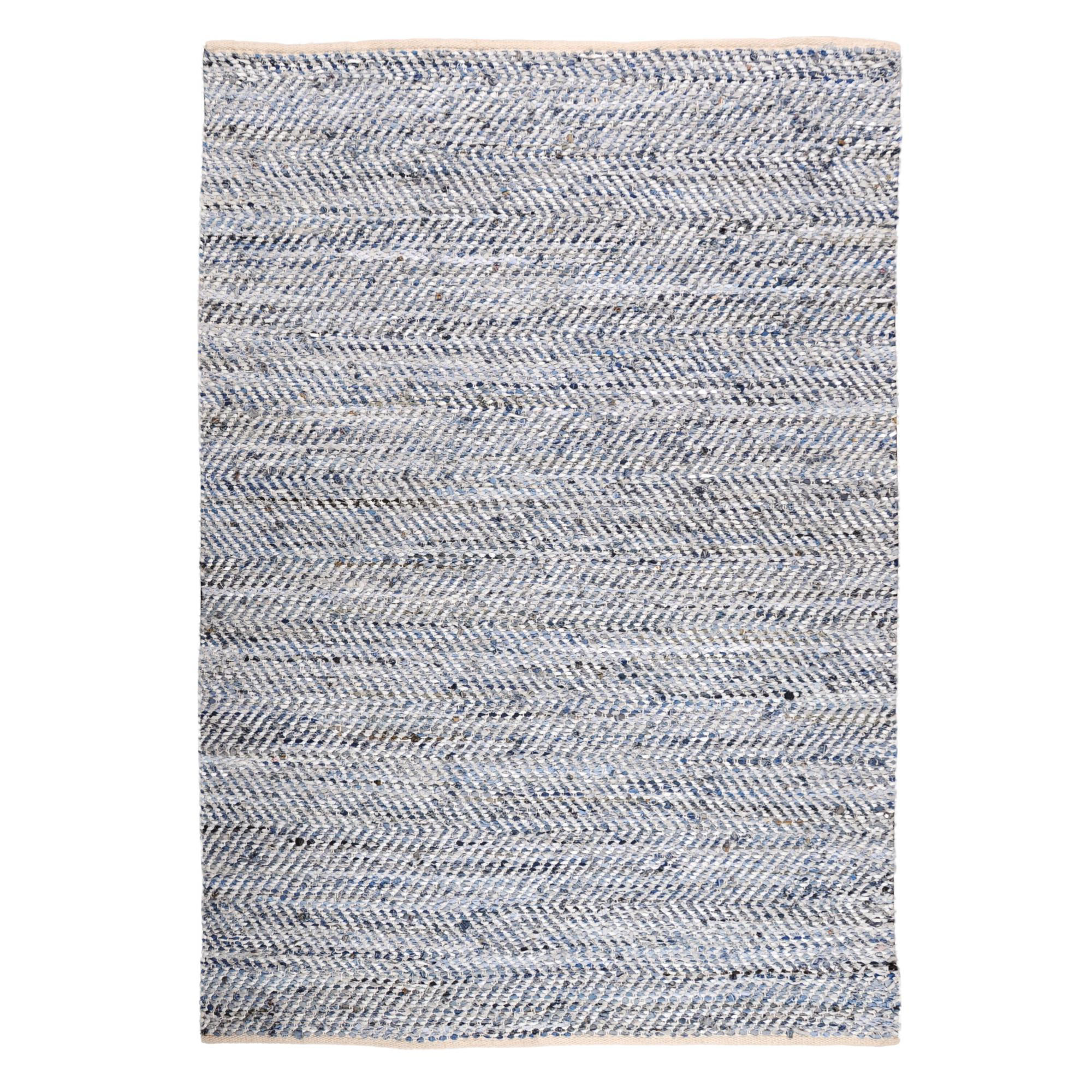 TEPPICH Atlas weiß/blau 160 x 230 cm - Weiß, Textil (230/160cm) - The Rug Republic