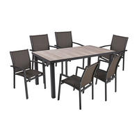 GARTEN-SITZGRUPPE Farid 7-teilig Gartenmöbel-Set - Grau, Kunststoff - DELUKE