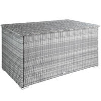 AUFLAGENBOX Oslo,145 x 82,5 x 79,5 cm,hellgrau - Hellgrau, Kunststoff (82.5/79.5/145cm) - tectake