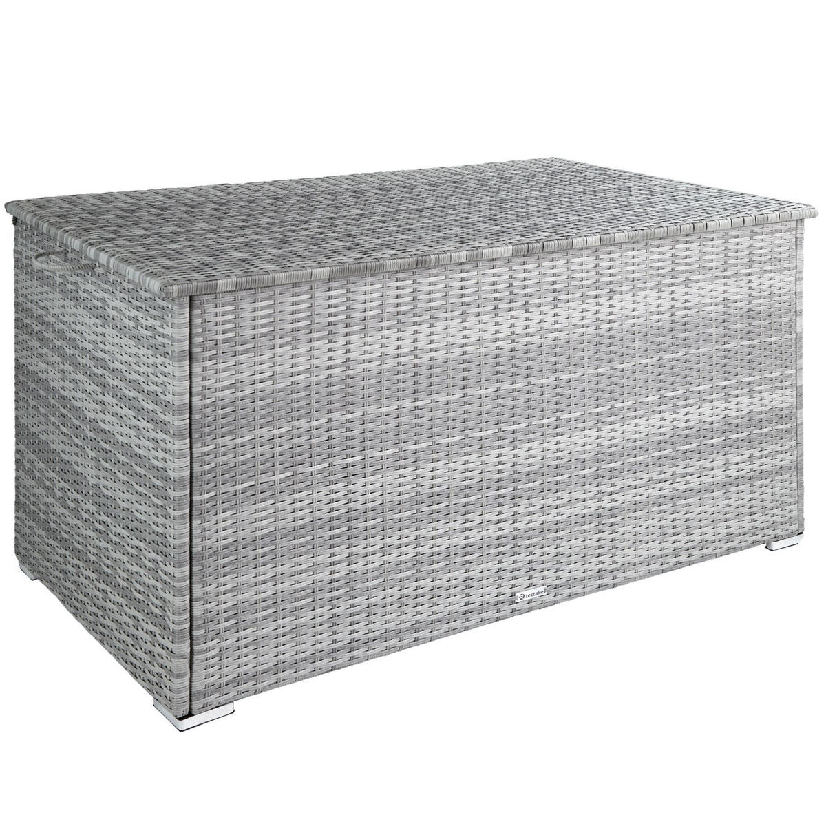AUFLAGENBOX Oslo,145 x 82,5 x 79,5 cm,hellgrau - Hellgrau, Kunststoff (82.5/79.5/145cm) - tectake