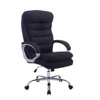 BÜROSTUHL BIG Vancom, Stoff Schwarz - Schwarz, Textil/Metall (77/122/77cm) - TPFLiving