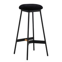 BARHOCKER - Cordstoff - Schwarz, Textil (32/65/32cm) - home24