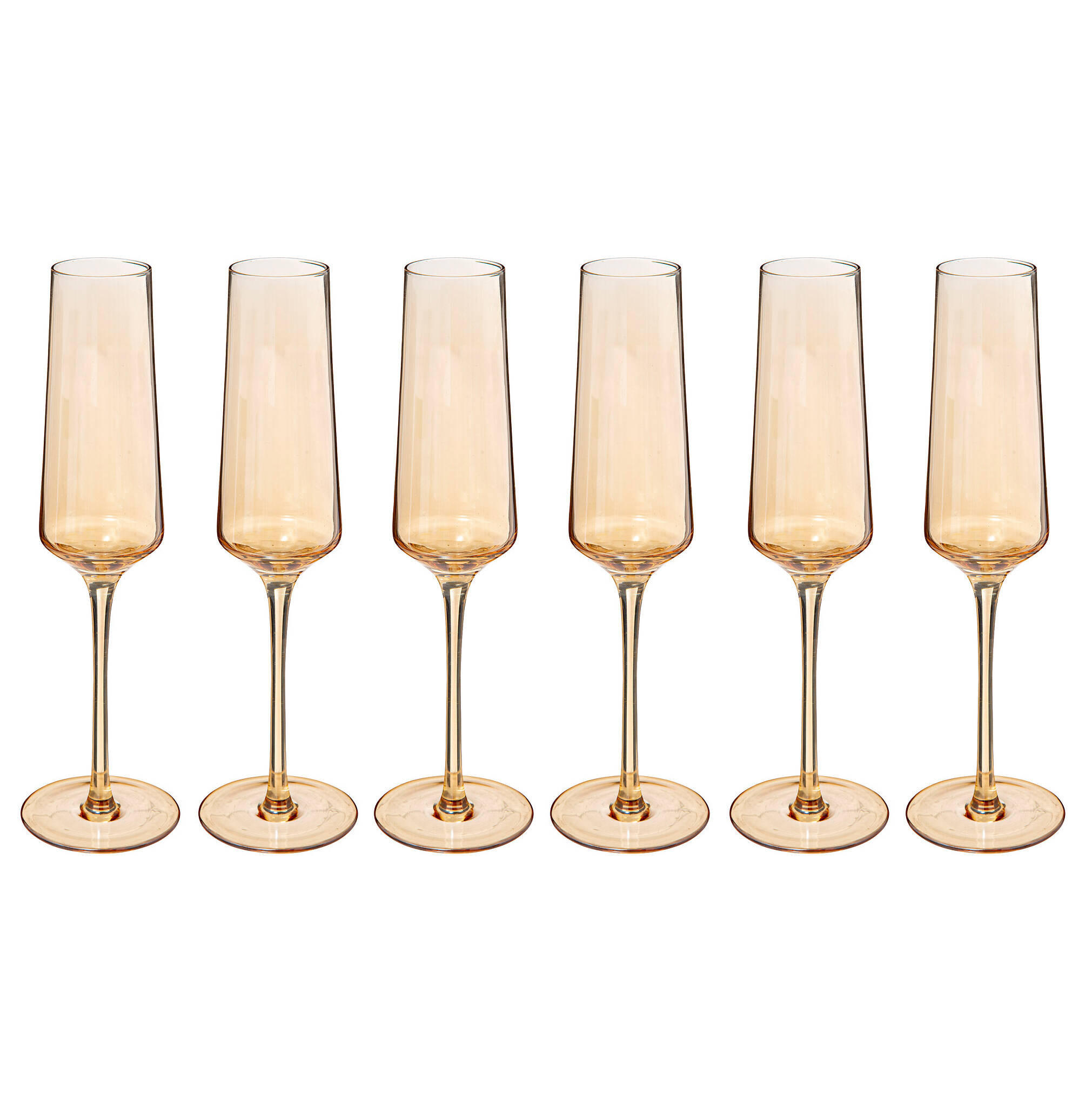 CHAMPAGNERGLÄSER Olga 6er-Set - Orange, Glas (7L) - Secret de Gourmet