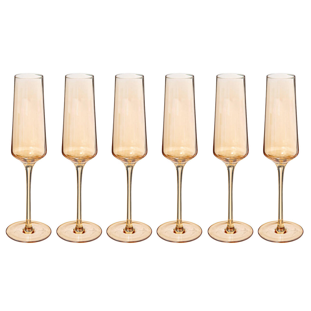 CHAMPAGNERGLÄSER Olga 6er-Set - Orange, Glas (7L) - Secret de Gourmet