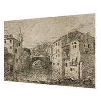 FOTOTAPETE 312x219 cm - Stadtpanorama - Blau, Textil (312/219cm) - Wallfluent
