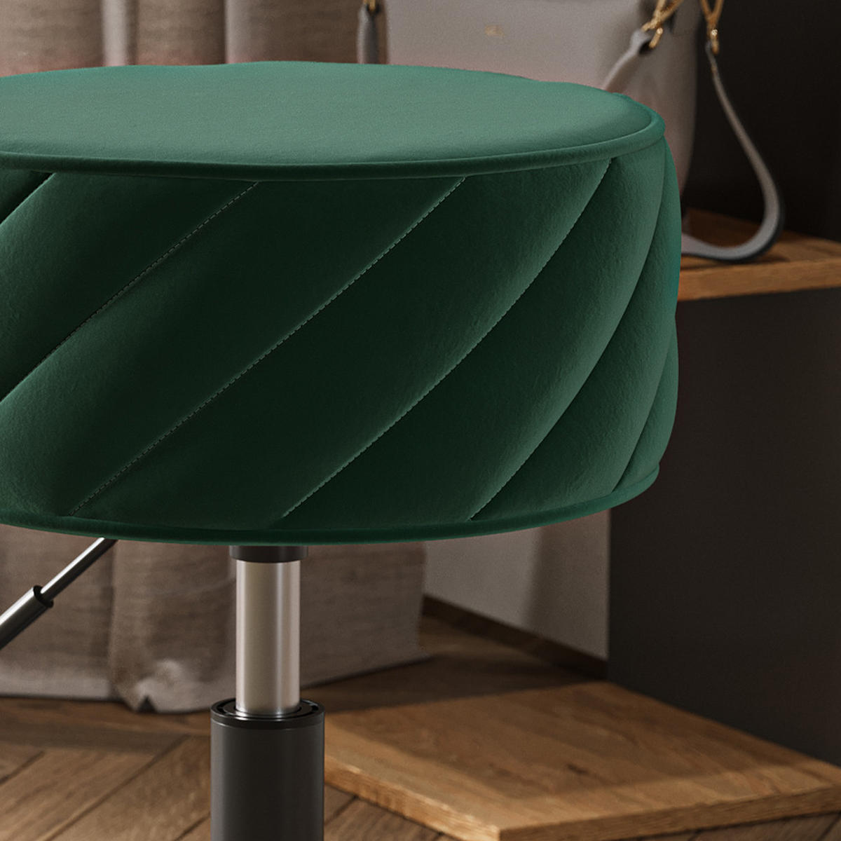 HOCKER Cherio Grün 35 x 50.5 cm - Grün, Textil (35/50.5/38.5cm) - Vicco