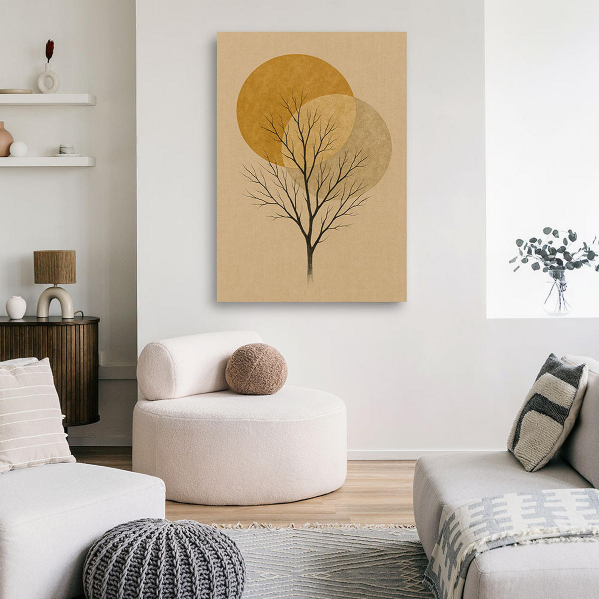 LEINWANDBILD Abstraktion 80x120cm - Braun, Textil (80/120cm) - Feeby