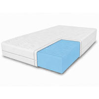 SCHAUMMATRATZE Olivia mit Massageschicht, 120x200 cm, Höhe 10 cm, H3, Weiß - Weiß, Textil (120/200cm) - Marpur