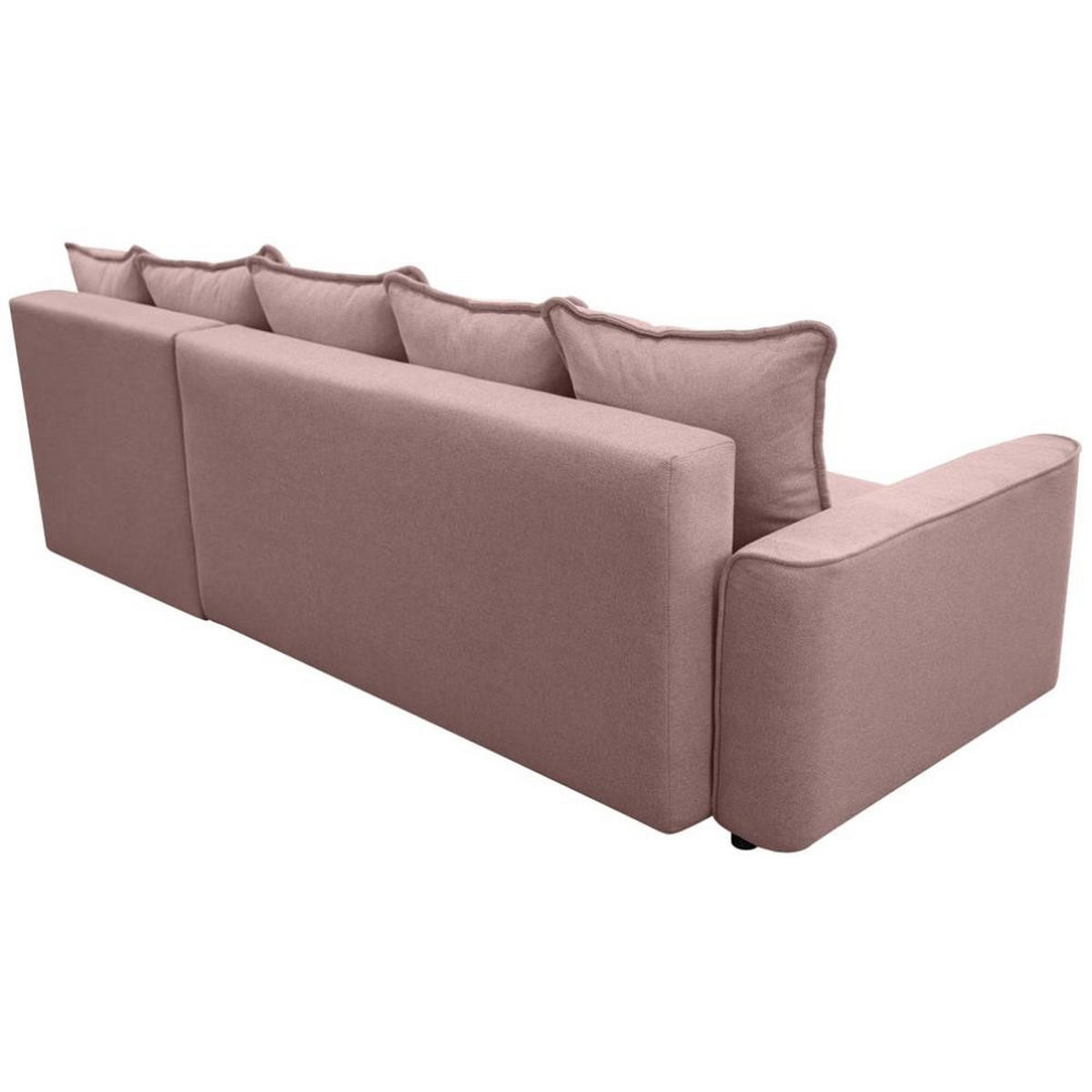 ECKSCHLAFSOFA Willow rosa - Rosa, Textil (225/150cm) - Beautysofa