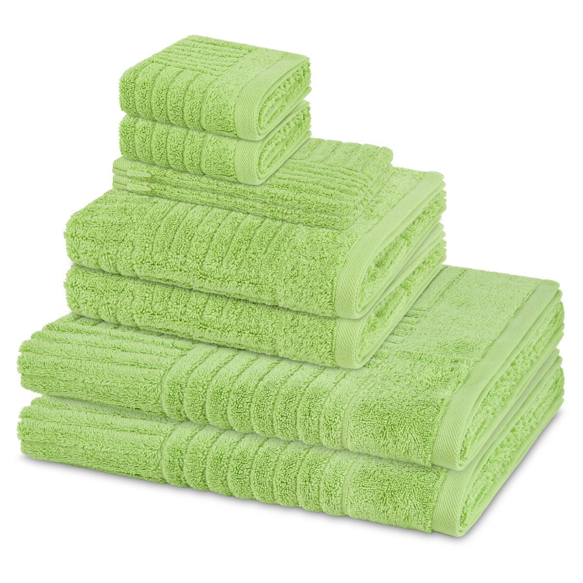 FROTTIERSET Carre 8-teilig - Grün, Textil (50/100cm) - Ross